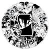 50 Черно-белых Стикер-Граффити из Аниме One Piece: Мультяшные наклейки для чехлов телефонов и чемоданов