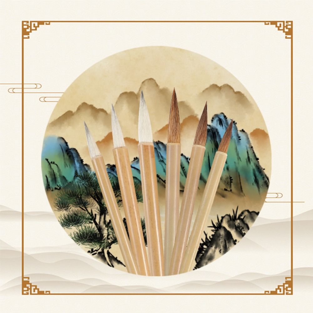 Кисть для китайской каллиграфии из волчьей шерсти, кисть для масляной живописи, кисть для акварели