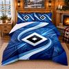 Printed 3Pcs Bedding Set Hamburger SV Football Pattern Bed Sheet Pillowcase For Bedroom Decor