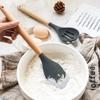 12 шт. силиконовая кухонная посуда с антипригарным покрытием, набор кухонной утвари, лопатка, лопатка, венчики для яиц, набор инструментов для приготовления пищи с деревянной ручкой