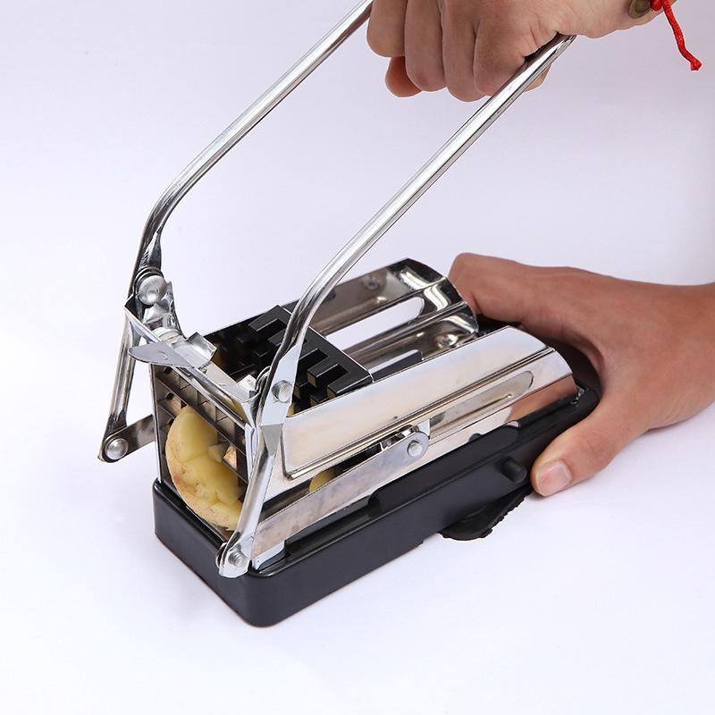 Kitchen Home Slippery Potato Cutter Best Value Potato Slicer Stainless Steel Use Potato Cutter Cucumber Gadgets 1pc
