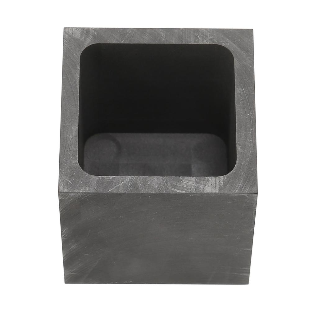 Graphite Crucible Squared Dense Graphite Sturdy Durable Corrosion Resistant Good Heat Conduction
