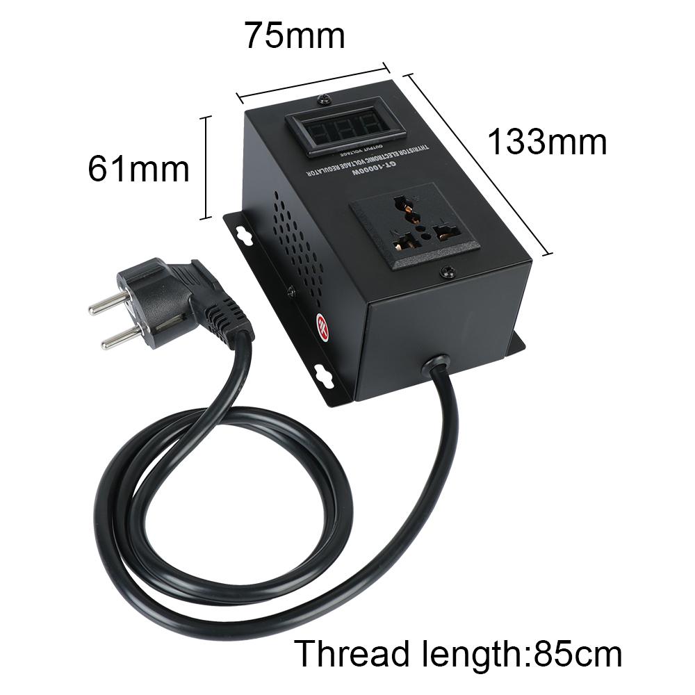 Регулятор температуры и скорости Диммер Термостат EU Plug AC 220V 10000 Вт Высокомощный тиристорный контроллер Диммирование SCR Электронный регулятор напряжения