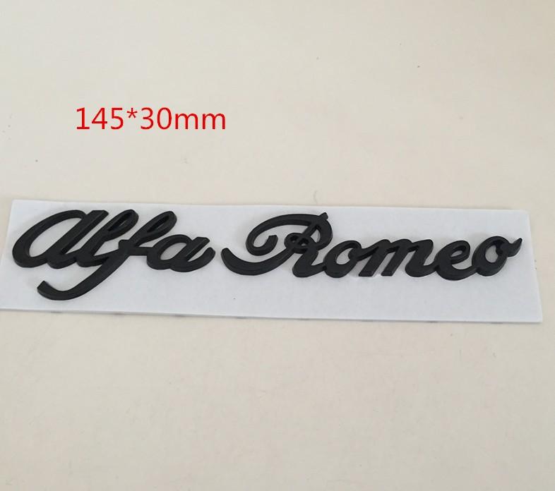 1pcs 3D Metal forAlfa Romeo Car letter Side Fender Emblem Rear Tail Trunk Badge Sticker Decal Styling auto accessories