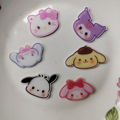 Акриловые заколки для волос Sanrio Blush: Милые аксессуары ручной работы