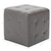 Footstool Set of 2 Gray 30 x 30 x 30 cm Faux Leather