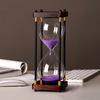 1PC Black Frame Four Pillar Sand Hourglass Creative Countdown Timing Home Decor Wooden Hourglass Timer 30 Minutes