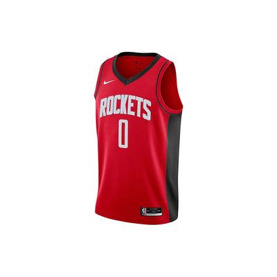 НБА Swingman Хьюстон Рокетс Уэстбрук Нет. 0 Баскетбольная майка без рукавов мужская, красная CW3666-657
