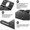 CZC AUTO Aluminum Trailer License Plate Light Bracket With Light Mount Hole For Trailers Trucks (Black)