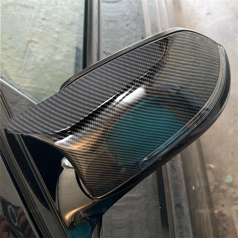 Чехол на зеркало с узором из углеродного волокна, черный чехол на зеркало, накладка для BMW 5, 6, 7 серии 5GT F10 F11 F07 F06 F12 F13 F01 F02 Alpina B5