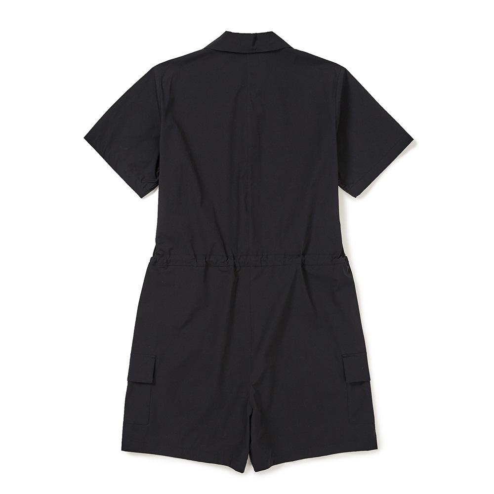 [Snowpeak] Syntech Women's Woven Shorts Jumpsuit Black (S24MWSOP33)