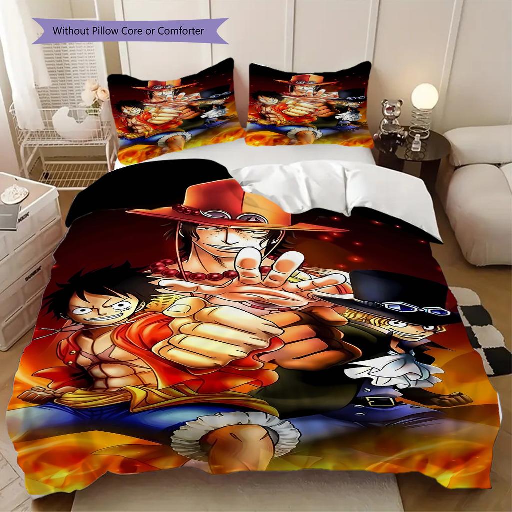 One Piece Anime Soft and Comfortable Duvet Cover, Children's Bedding Set Gift, Various Sizes Available LXR169