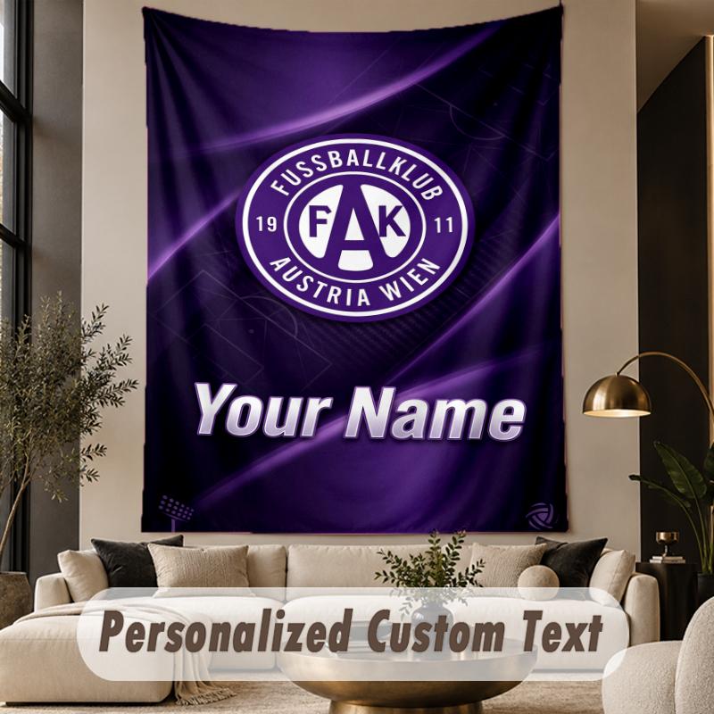 Custom Text Tapestry Austria Wien FC Print Wall Tapestry Indoor Living Room Wall Decor