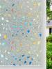 Stained Glass Window Film Cling - 3D Rainbow Privacy UV Blocking Heat Control, Static Non-Adhesive Removable Vinyl Tint