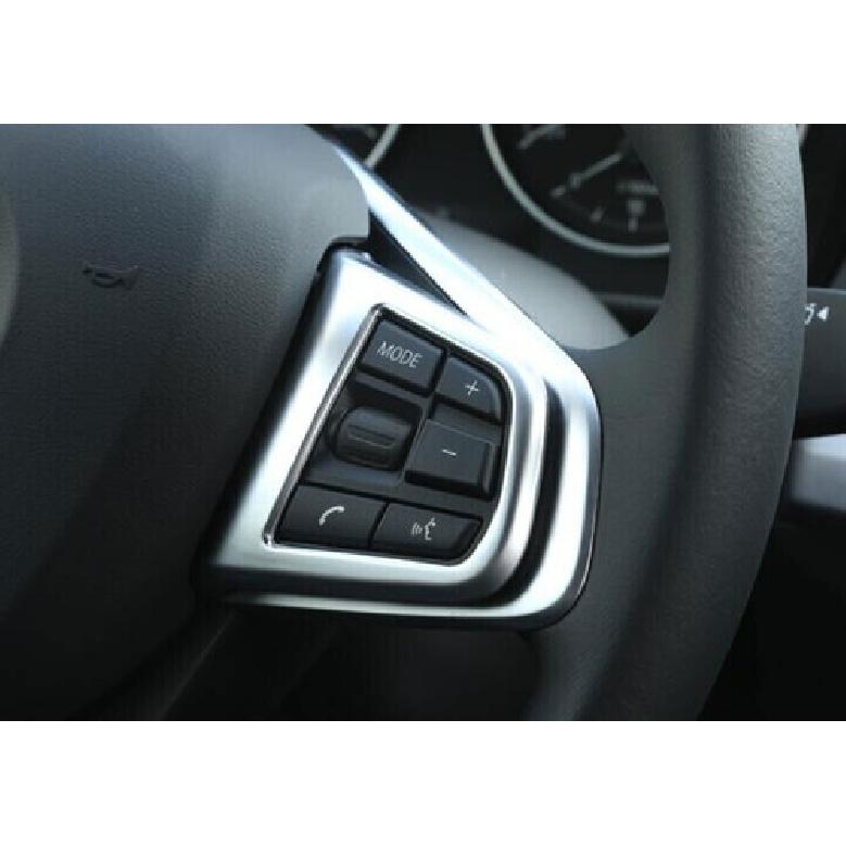 2015-19 Frame Cover For BMW 2 Series Touring Steering Wheel Button Matte Silver