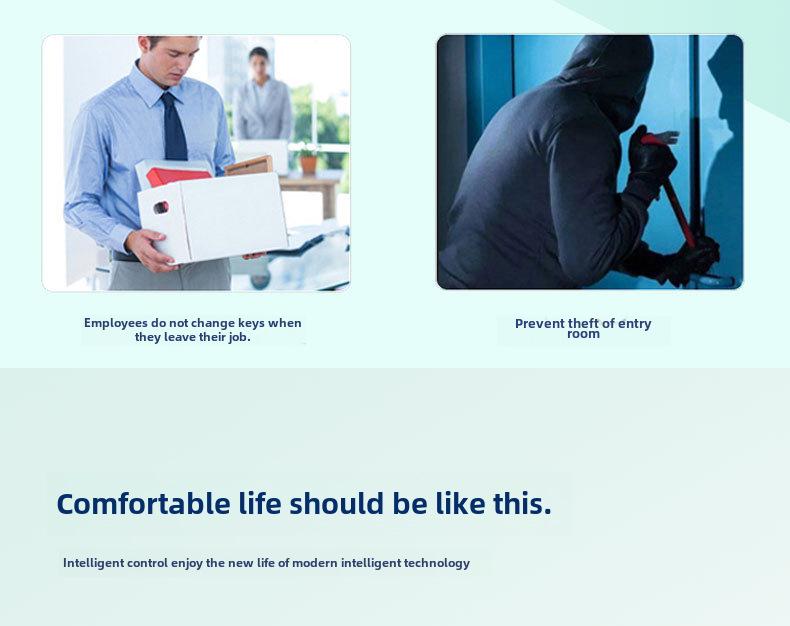 Умный замок для стеклянной двери без удара: Дистанционно управляемый замок со сканером отпечатков пальцев для одно- и двухдверных дверей