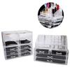 Transparent Acrylic Desktop Nail Art Makeup Storage Case Organizer Storage Box4pcs