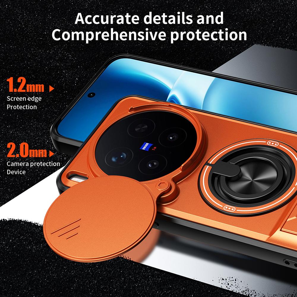 KEYSION Магнитный чехол для телефона VIVO X300 Pro 5G с защитой выдвижной камеры, подставкой-кольцом, противоударный чехол для VIVO X300