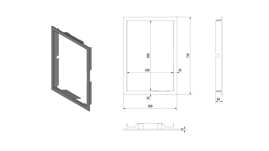 Каркас для печи-камина Надя 9, ширина каркаса 35 мм.