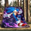 1 шт. Персонализированное фланелевое одеяло Sonic для улицы, Мягкое, Легкое, Персонализированное фланелевое одеяло, Цифровая печать,