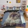 Lovely Pet Cat Bedding Set Cute Kitten Duvet Cover With Pillowcase Single Bed Sets Queen King Size Animal Polyester Quilt Covers