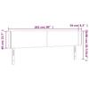 Headboard with Ears Light Grey 203 x 16 x 78 88 cm Fabric