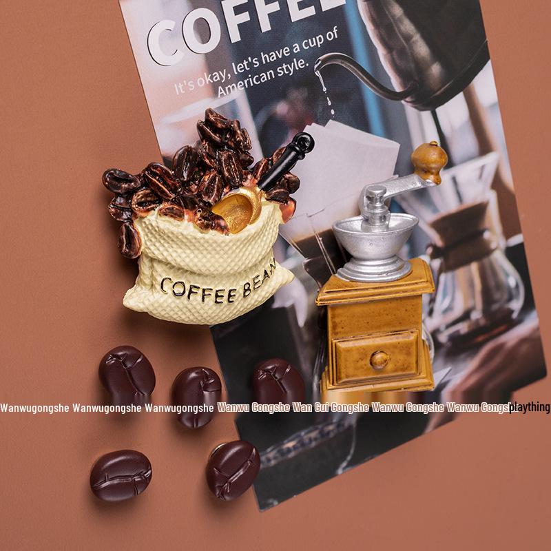 Скандинавский 3D Магнит на холодильник для игры в корейскую еду - Креативная кофейная серия