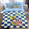 3D SpongeBob SquarePants Polyester Duvet Cover Set for Children, King Size Bedding, Comforter Sets, 100% Polyester