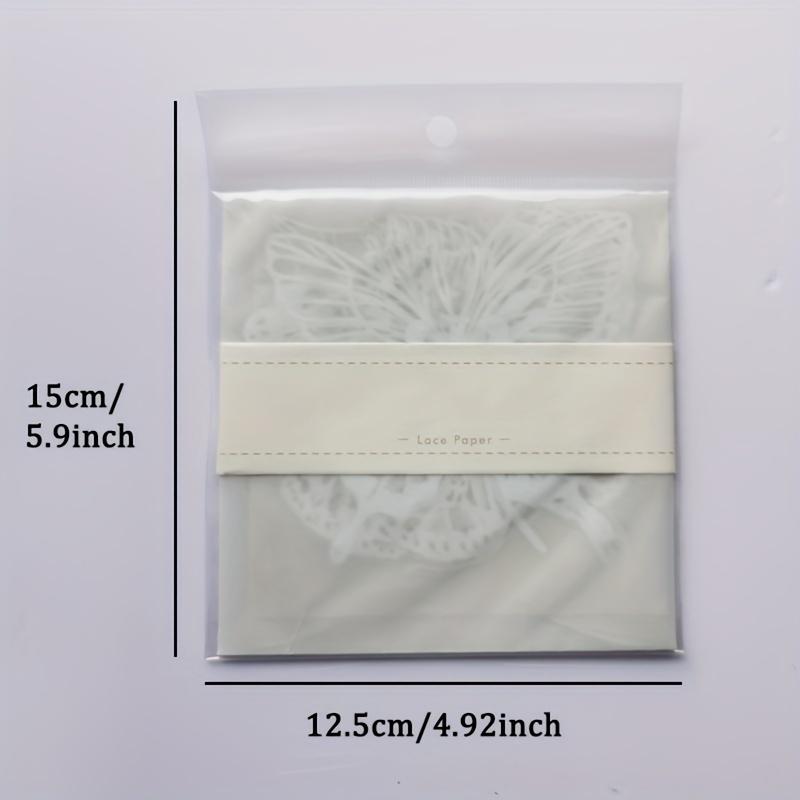 1pc of 10 Vintage Hollow Butterfly Plant White Texture Material Paper Handbooks Decorations