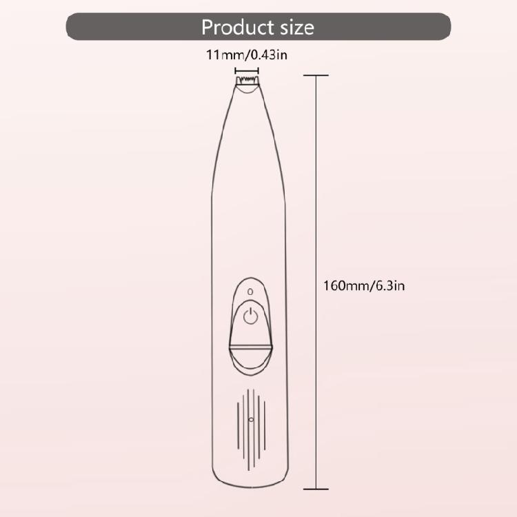 Керамическое лезвие Триммер для лап собак и кошек Беспроводная аккумуляторная машинка для стрижки с малошумным мотором и эргономичной рукояткой
