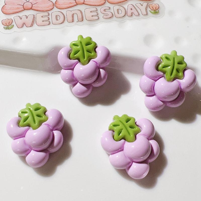 10 Pcs New Kawaii Cartoon Fruit Strawberry, Cherry Avocado Resin Scrapbook Diy Jewelry Children Gift Hairpin Accessories A66
