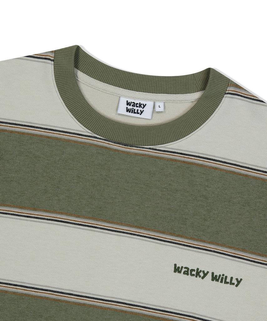 WACKY WILLY Свитшот с крупной полоской Зеленый