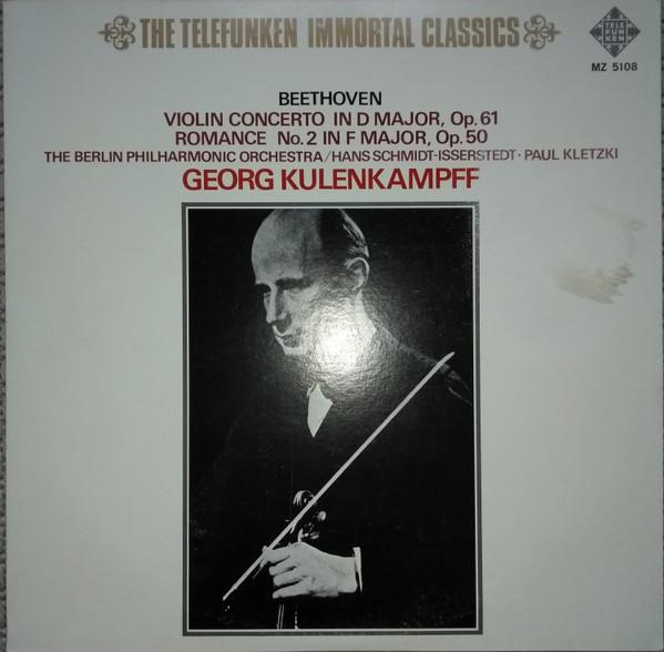 LP-пластинка БЕТХОВЕН, ГЕОРГ КУЛЕНКАМПФ, THE B - Концерт для скрипки с оркестром ре мажор, соч.. 61 MZ5108 TELEFUNKEN 1972 Япония Оби Классика Б/У