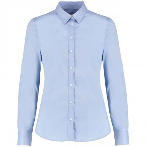 Kustom Kit Womens/Ladies Oxford Stretch Tailored Long-Sleeved Shirt