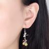 Женские серьги из 100% серебра 925 пробы, креативные серьги с подвеской из кубического циркона, инкрустированные вишней/стрекозой, аксессуары для вечеринок, ювелирные украшения