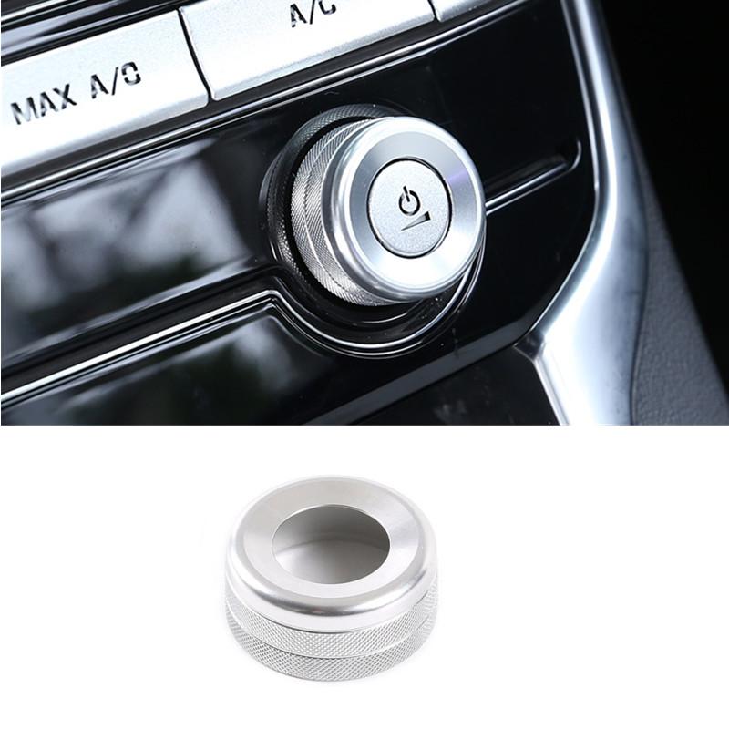 Центральный регулятор громкости автомобиля из алюминиевого сплава, кольцевая крышка, подходит для Jaguar F-pace XE XF 2016-авто
