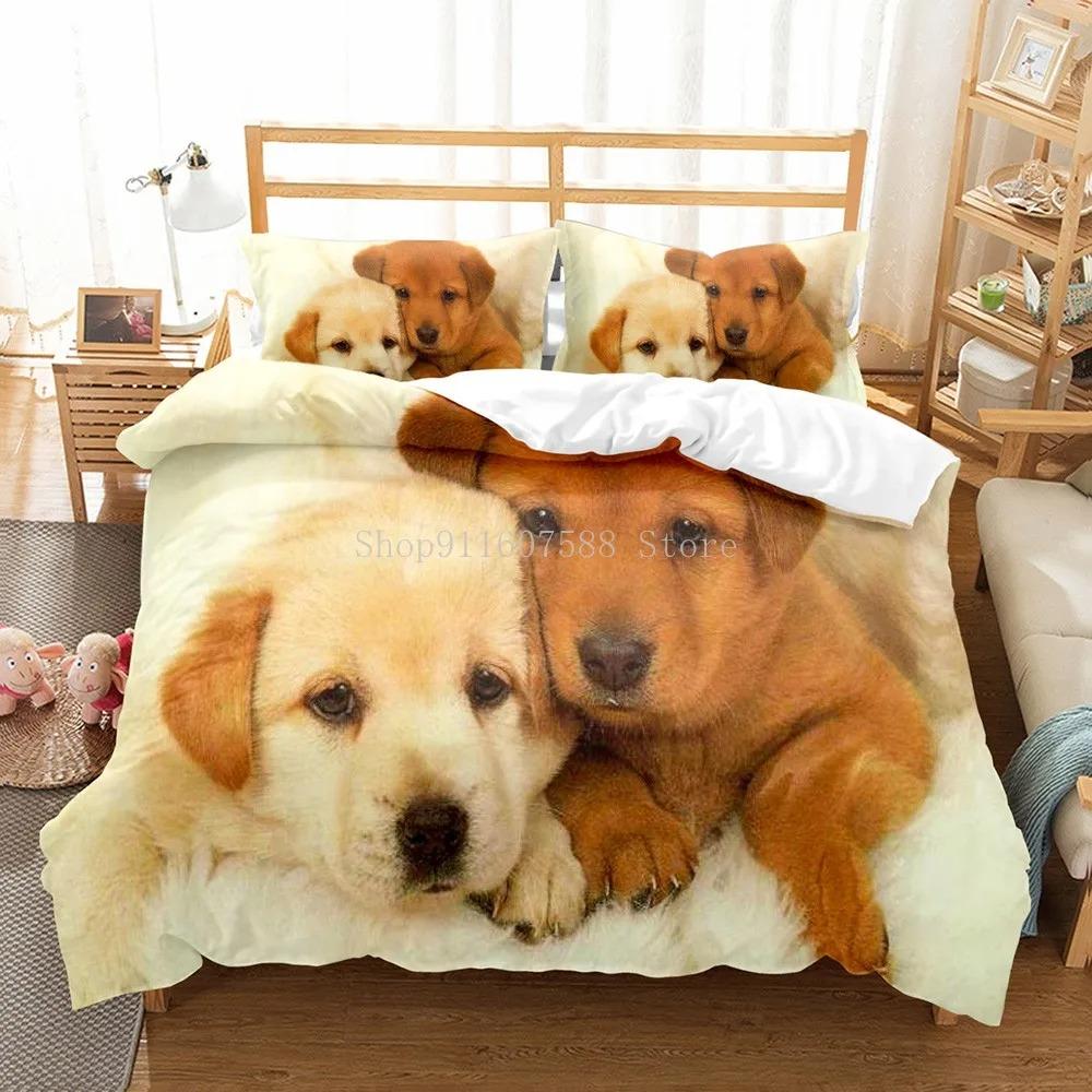 Lovely Dogs Animal 3D Bedding Sets Cute Husky Duvet Quilt Cover Set Kids Comforter Bed Linen Pillowcase Pets Dog