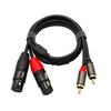 Аудиоадаптер-кабель 2RCA на 2 XLR (розетка) для профессионального студийного оборудования и домашних кинотеатров