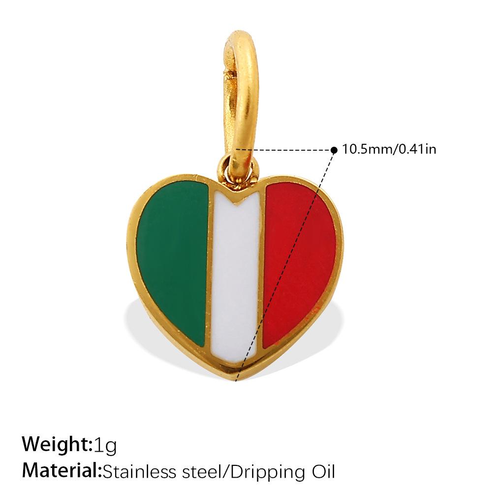 Creative Dripping Oil Colorful Three-Dimensional Diy Pendant Stainless Steel Gold-Plated Small Pendant Pendant Collection