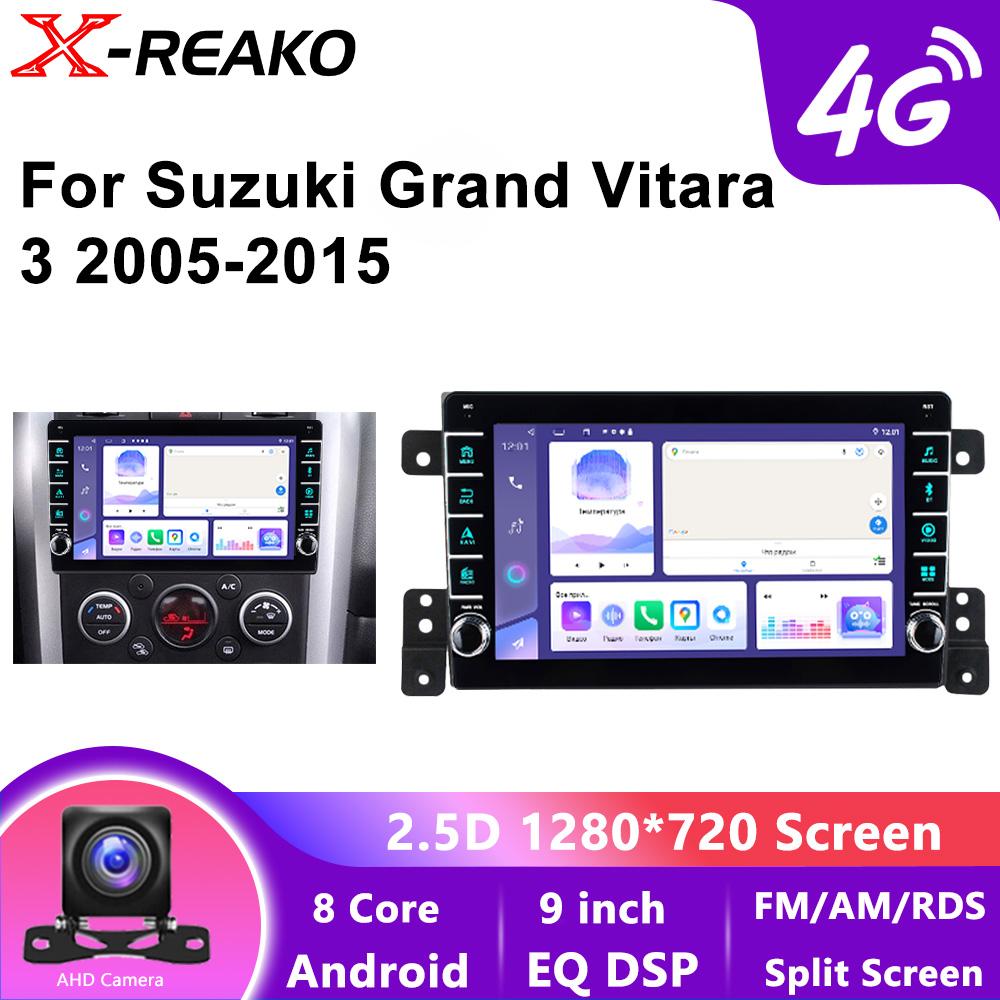 Android 12 Carplay Car Radio для Suzuki Grand Vitara 3 2005 - 2015 Мультимедийный проигрыватель 2 Din Навигация GPS 4G 8Core IPS Stereo DVD