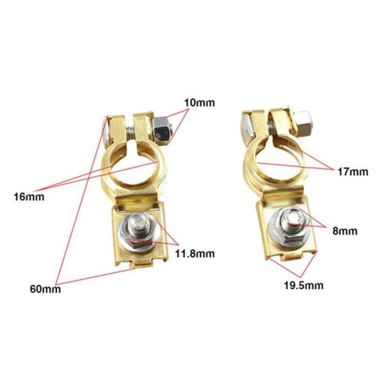 2 шт., отрицательные, положительные, авто, лодка, грузовик, фургон, аккумуляторные зажимы, зажимы