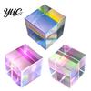 Decorative Crystal Ornament Mini K9 Glass Prism Cube, Sun Catcher Optical for Window Color Mixing Light Refraction, Desktop Decor, Photography