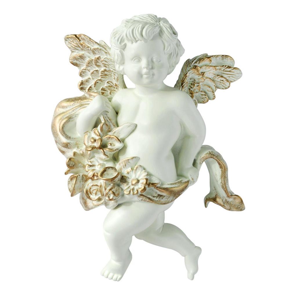 Angel Statue Sculpture Resin Collectible Figurine with Artfully Designed And Lifelike Facial