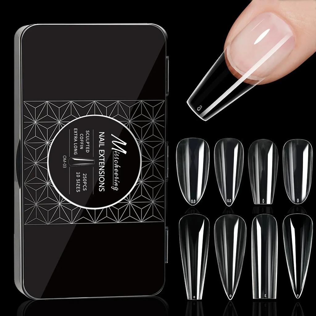 Мягкие гелевые накладные ногти Natural Sculpted Ballet Coffin Almond Fake Nails Full Cover Premium Press On Nails Nail Supplies