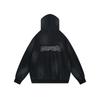 Oversize Zip Up Hoodie Men Women Gradient Wash Patch Embroidery Streetwear Black Apricot