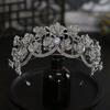 Европейский Стиль Новый Роскошный Кисточки Цветы Невеста Свадебная Корона Головной Убор Корона Тиара Аксессуары для Волос