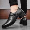 Модная деловая мужская обувь на толстой подошве Классический стиль джентльмена Повседневная уличная деловая вечеринка Повседневная офисная свадебная обувь Новая