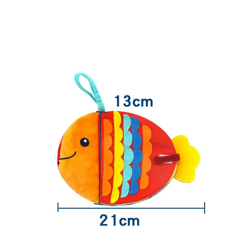 Взаимодействие родителей и детей Игрушки для колясок Творческая маленькая рыбка Тканевая книга Развивающие игрушки Игрушки для раннего развития Подарок для ребенка