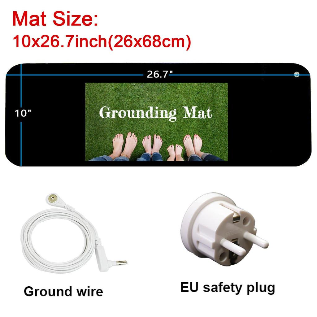 Grounding Mat Kit - Universal Grounding Mat (10 X 26.7) for Healthy Grounding Energy with 15' Straight Power Cord, Indoor Grounding