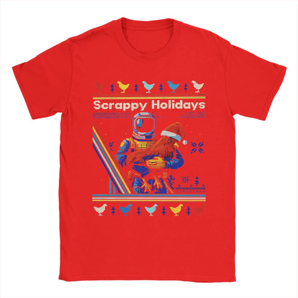 Повседневная футболка Arc Raiders Rooster Scrappy Holidays Merry Christmas для мужчин и женщин, с принтом, хлопковая, с коротким рукавом
